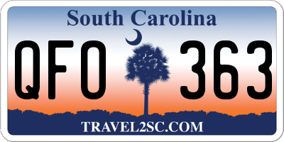 SC license plate QFO363