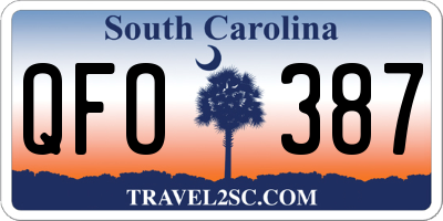 SC license plate QFO387