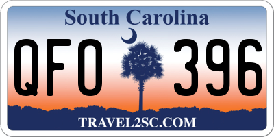 SC license plate QFO396