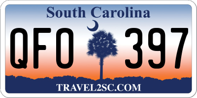 SC license plate QFO397