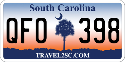 SC license plate QFO398
