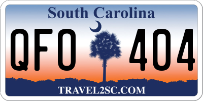 SC license plate QFO404