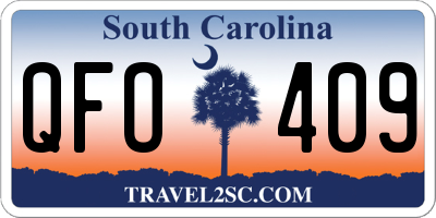 SC license plate QFO409