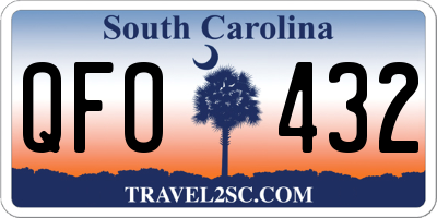 SC license plate QFO432