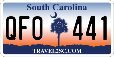 SC license plate QFO441