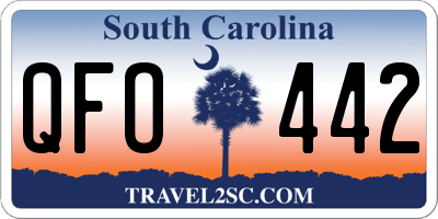 SC license plate QFO442