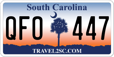 SC license plate QFO447