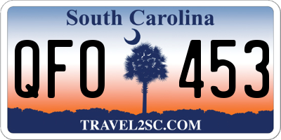 SC license plate QFO453