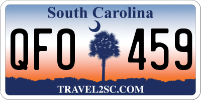 SC license plate QFO459