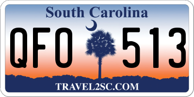 SC license plate QFO513