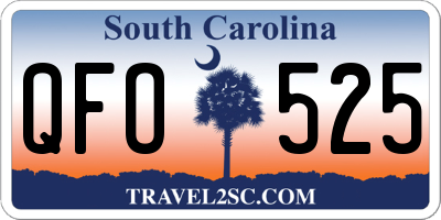 SC license plate QFO525
