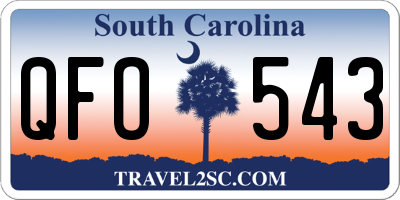 SC license plate QFO543