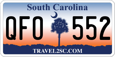 SC license plate QFO552