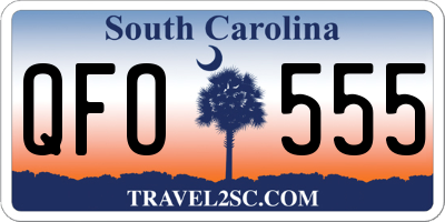 SC license plate QFO555
