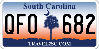 SC license plate QFO682