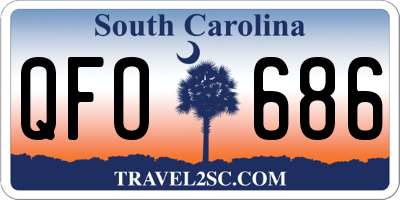 SC license plate QFO686