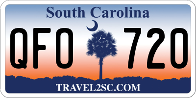 SC license plate QFO720