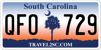 SC license plate QFO729