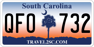 SC license plate QFO732