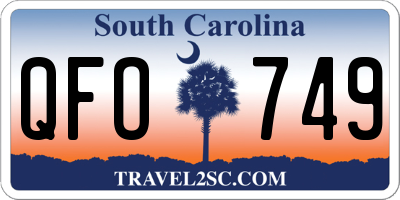 SC license plate QFO749