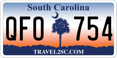 SC license plate QFO754
