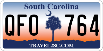 SC license plate QFO764