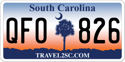 SC license plate QFO826