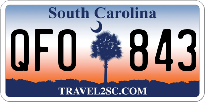 SC license plate QFO843