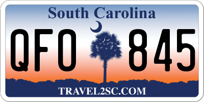 SC license plate QFO845