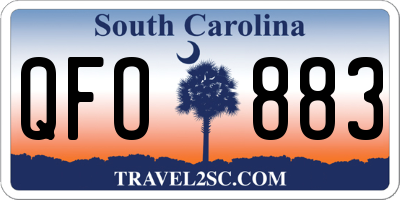 SC license plate QFO883