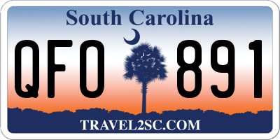 SC license plate QFO891