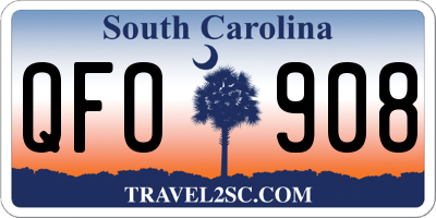 SC license plate QFO908