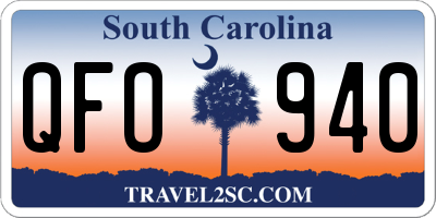 SC license plate QFO940
