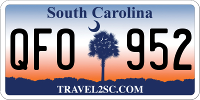 SC license plate QFO952