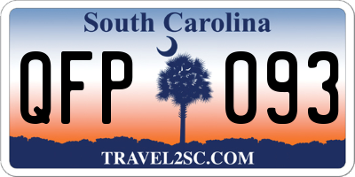 SC license plate QFP093