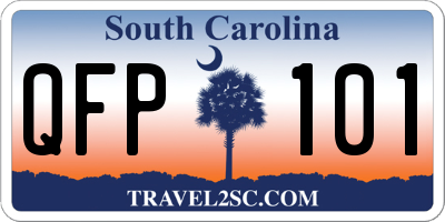 SC license plate QFP101