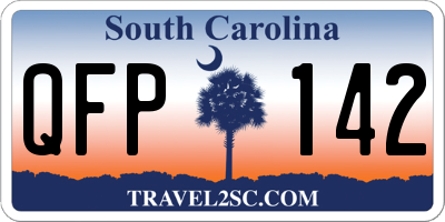 SC license plate QFP142