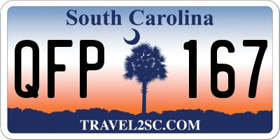 SC license plate QFP167