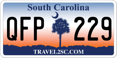 SC license plate QFP229