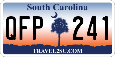 SC license plate QFP241