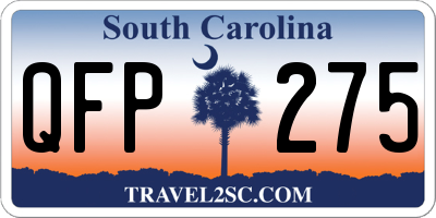SC license plate QFP275