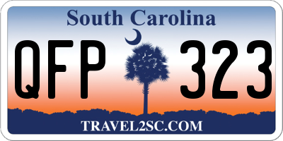 SC license plate QFP323