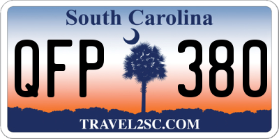 SC license plate QFP380