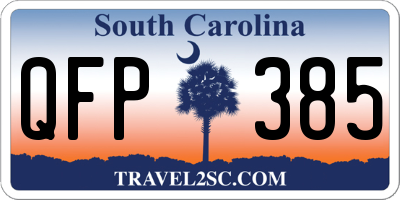 SC license plate QFP385