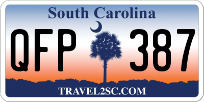 SC license plate QFP387
