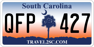 SC license plate QFP427