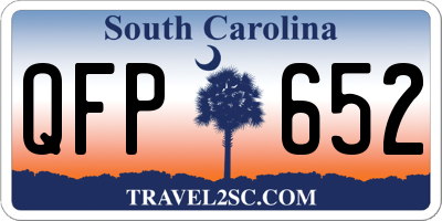 SC license plate QFP652