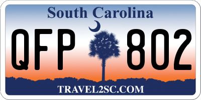 SC license plate QFP802