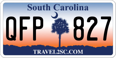 SC license plate QFP827