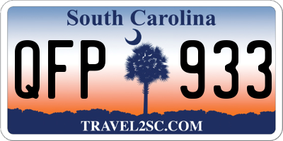 SC license plate QFP933